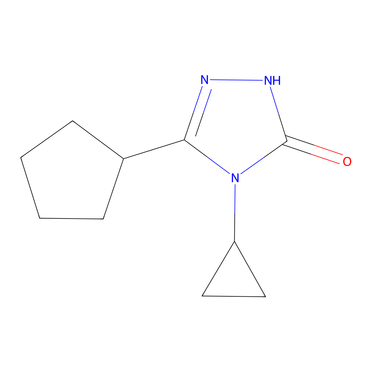 3-cyclopentyl-4-cyclopropyl-4,5-dihydro-1H-1,2,4-triazol-5-one molecular structure, CAS 1642319-76-3