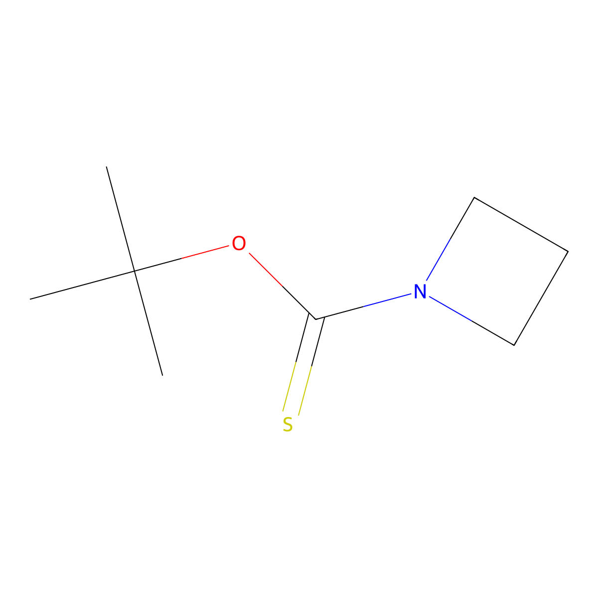 Azetidine-1-carbothioic acid O-tert-butyl ester molecular structure, CAS 1642320-49-7