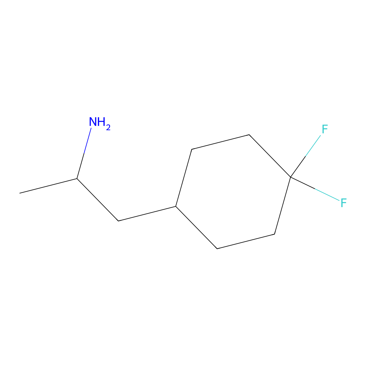 (2S)-1-(4,4-difluorocyclohexyl)propan-2-amine molecular structure, CAS 1642377-70-5