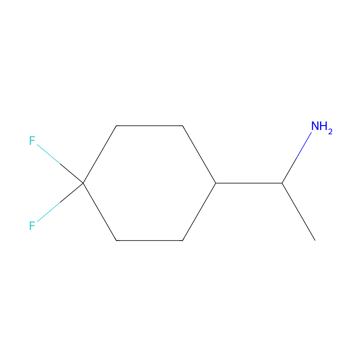 (1S)-1-(4,4-difluorocyclohexyl)ethanamine molecular structure, CAS 1642377-71-6