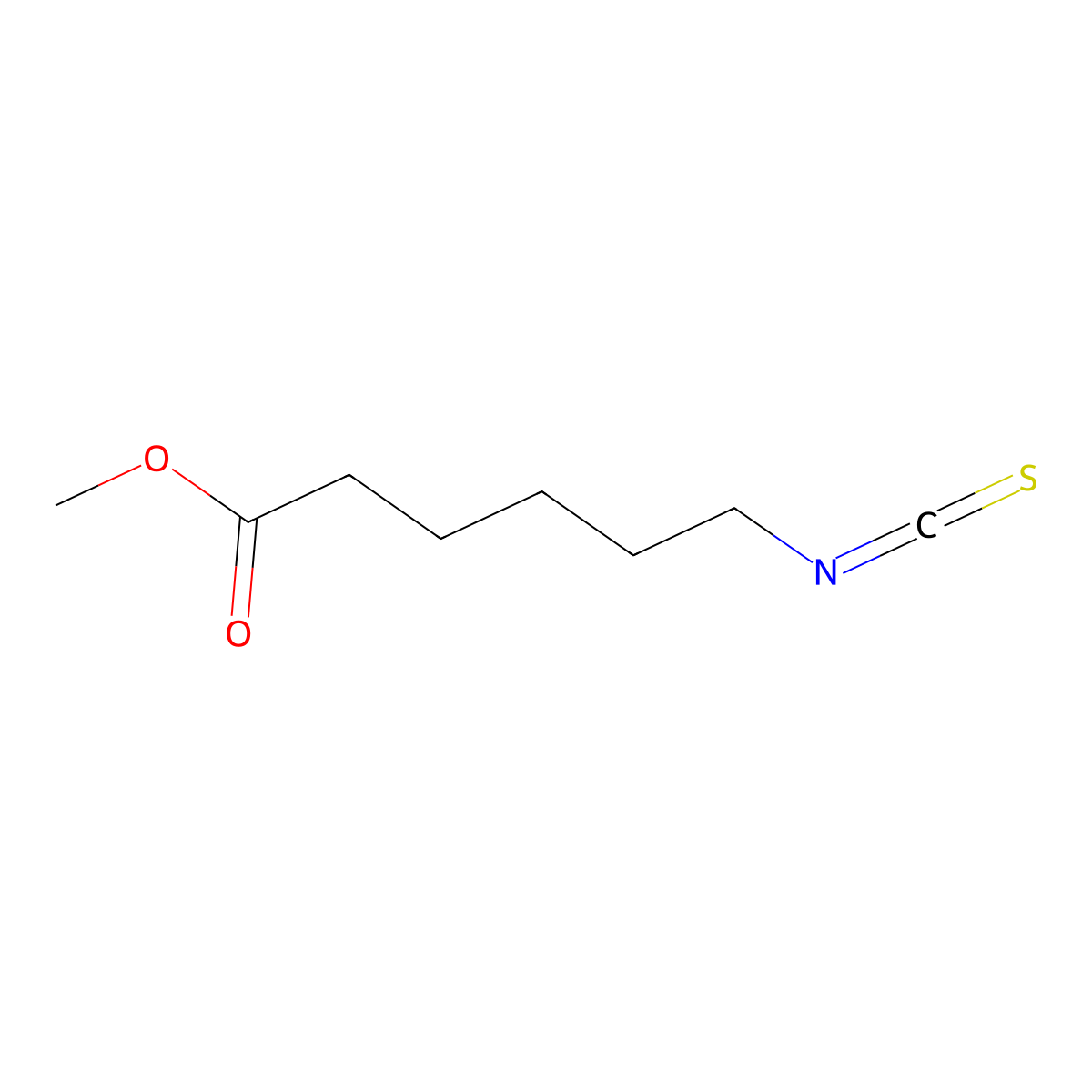 Methyl 6-isothiocyanatohexanoate molecular structure, CAS 16424-87-6