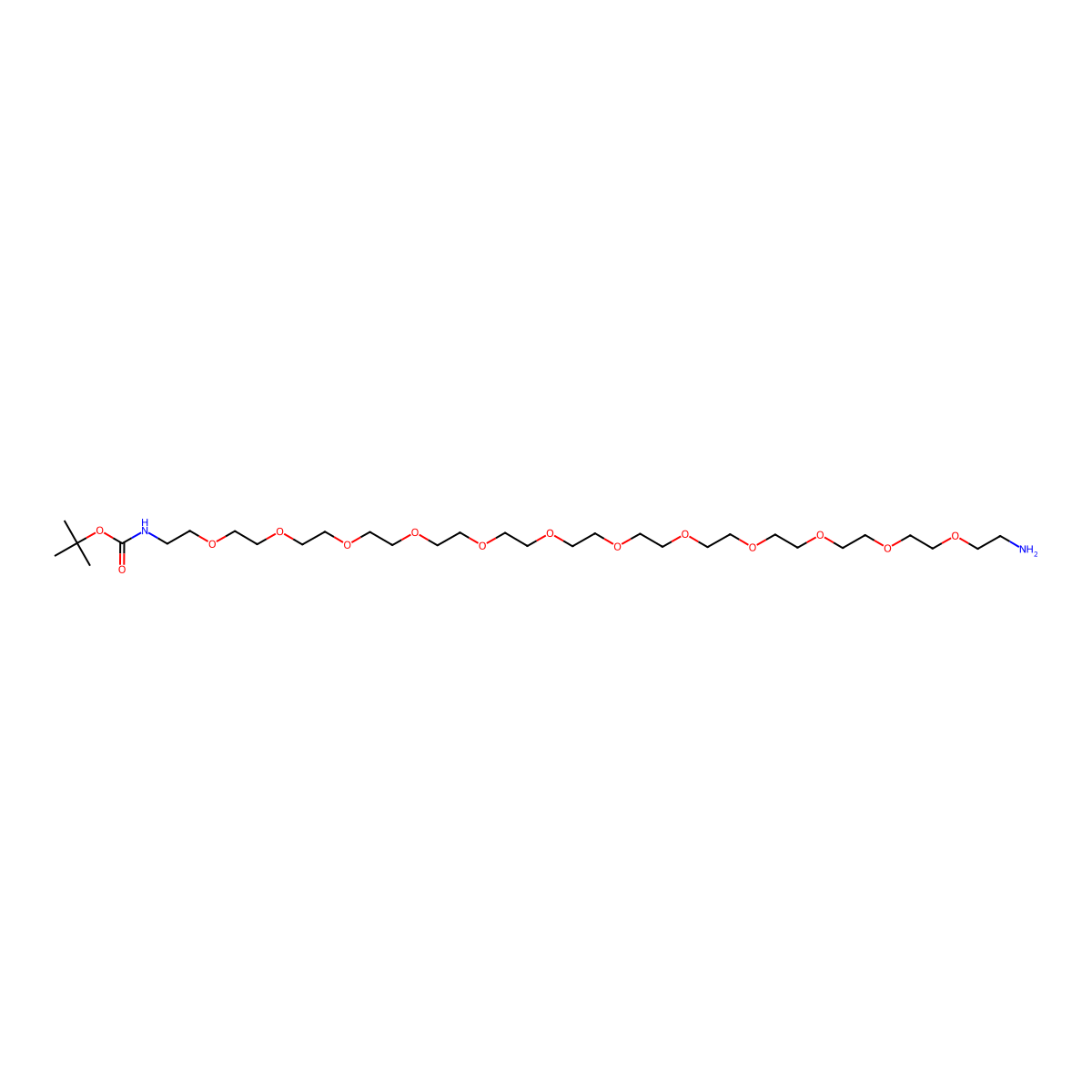 BocNH-PEG12-CH2CH2NH2 molecular structure, CAS 1642551-09-4