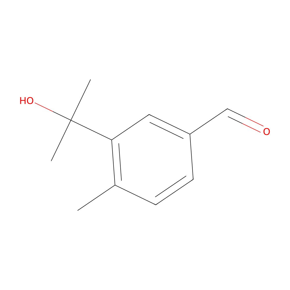 3-(2-Hydroxypropan-2-yl)-4-methylbenzaldehyde molecular structure, CAS 1642565-48-7