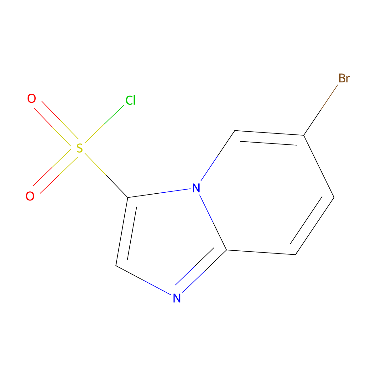 6-Bromoimidazo(1,2-a)pyridine-3-sulfonyl chloride molecular structure, CAS 1642583-18-3