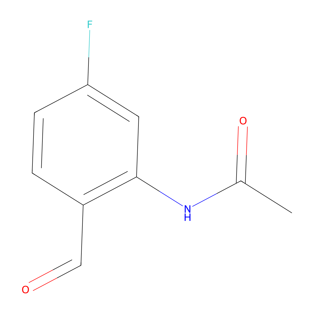 N-(5-Fluoro-2-formylphenyl)acetamide molecular structure, CAS 1642593-22-3