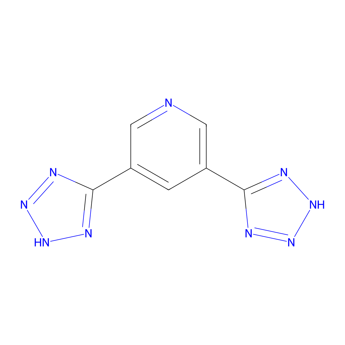 3,5-Bis(2H-tetrazol-5-yl)pyridine molecular structure, CAS 1642594-25-9
