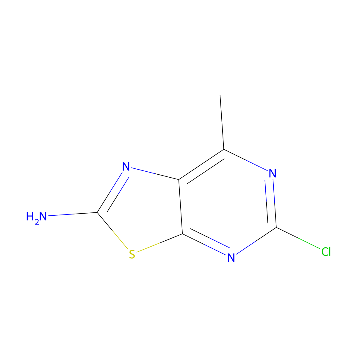 5-Chloro-7-methyl-[1,3]thiazolo[5,4-d]pyrimidin-2-amine molecular structure, CAS 1642595-02-5
