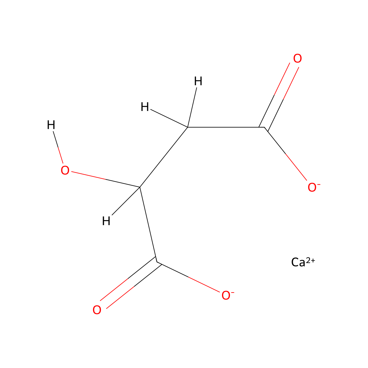 Calcium malate molecular structure, CAS 16426-50-9