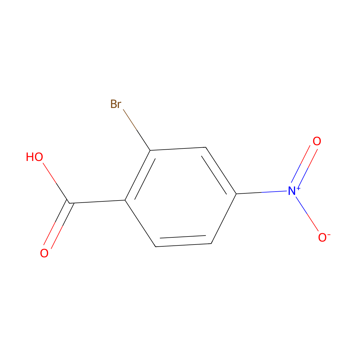 2-Bromo-4-nitrobenzoic acid molecular structure, CAS 16426-64-5