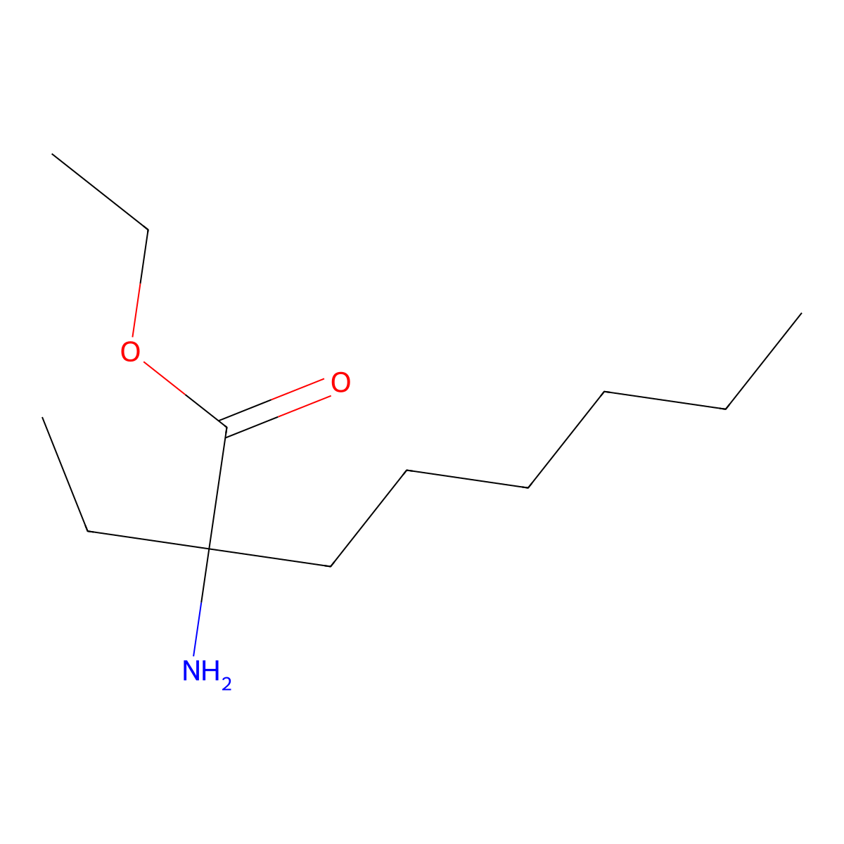 Ethyl 2-amino-2-ethyloctanoate molecular structure, CAS 164262-28-6