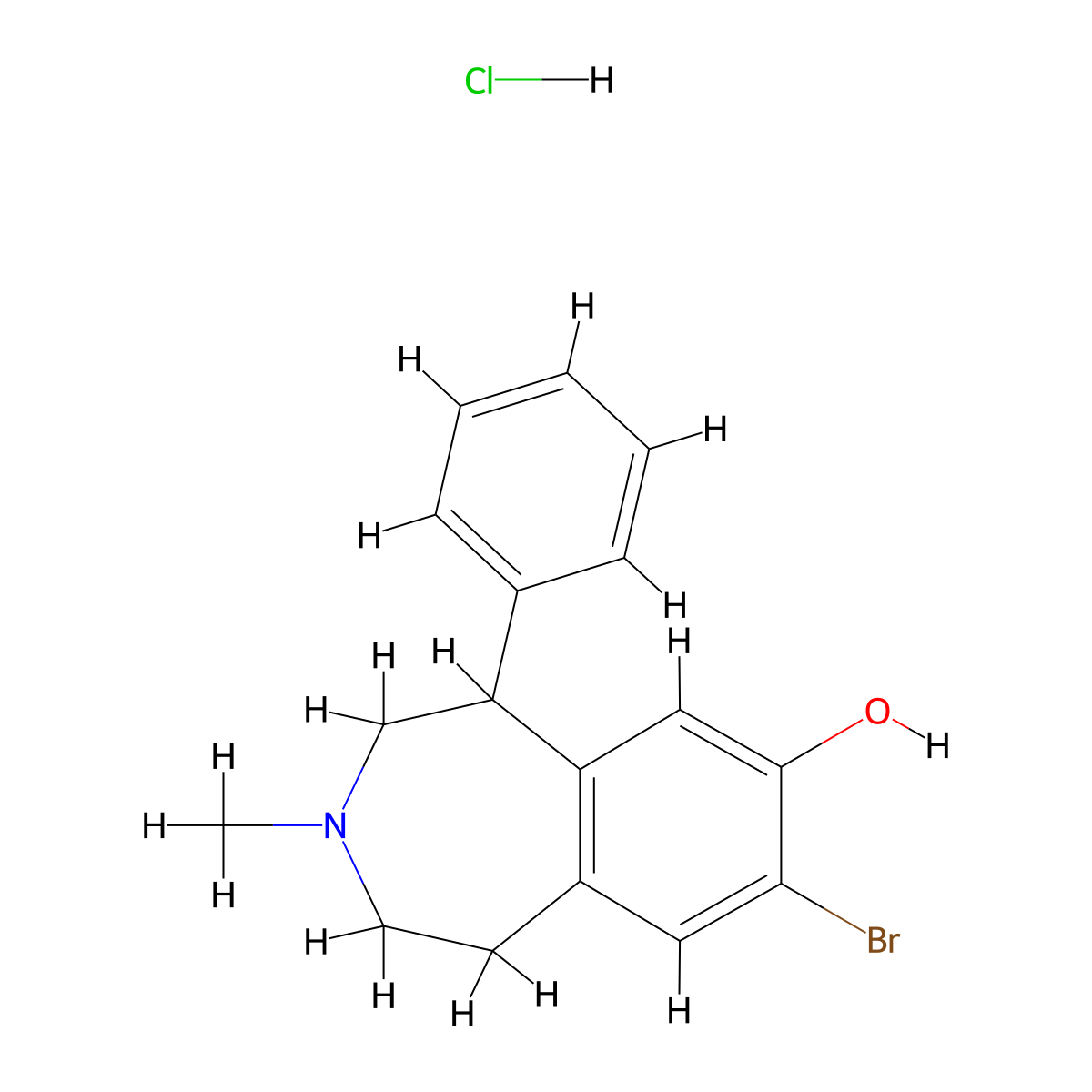 SKF-83566 hydrochloride molecular structure, CAS 164265-49-0