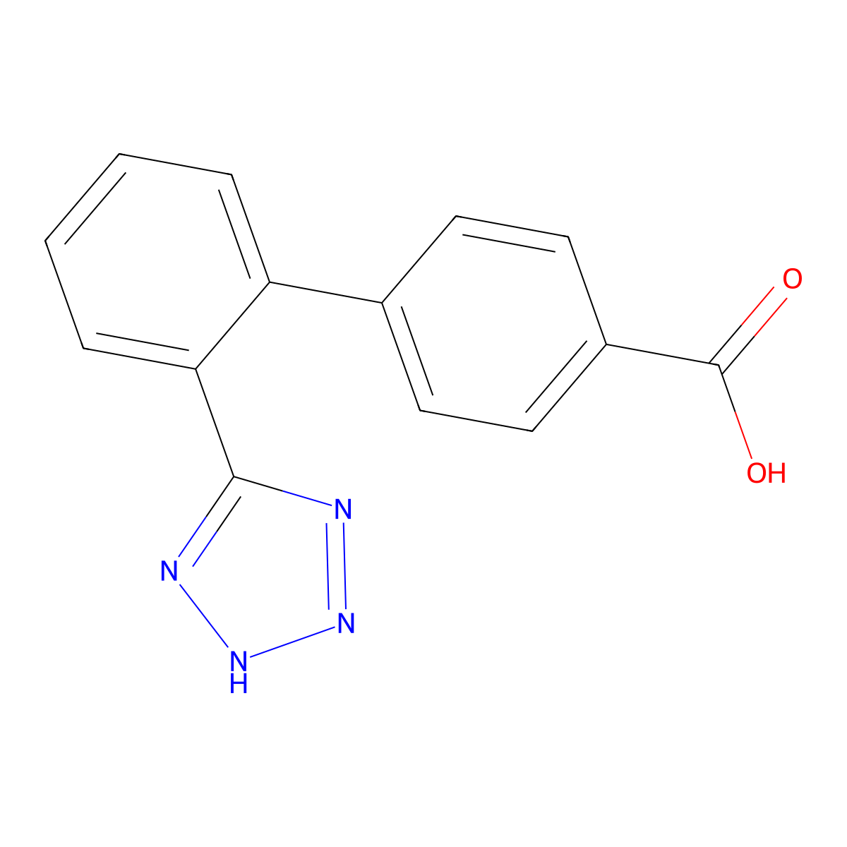 Valsartan acid molecular structure, CAS 164265-78-5