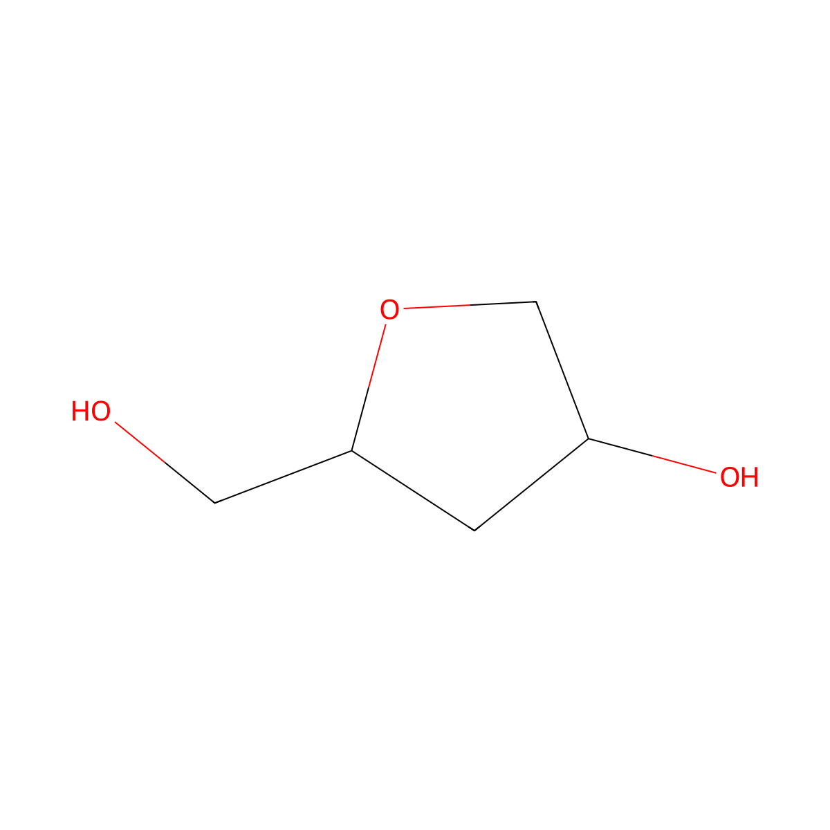 (3R,5R)-5-(hydroxymethyl)tetrahydrofuran-3-ol molecular structure, CAS 164267-53-2