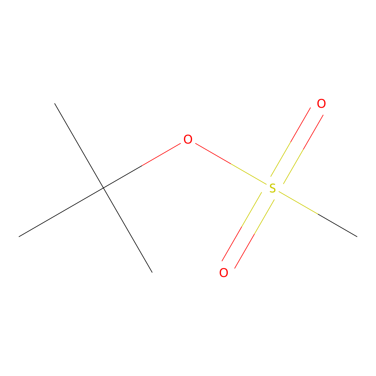 tert-Butyl methanesulfonate molecular structure, CAS 16427-41-1