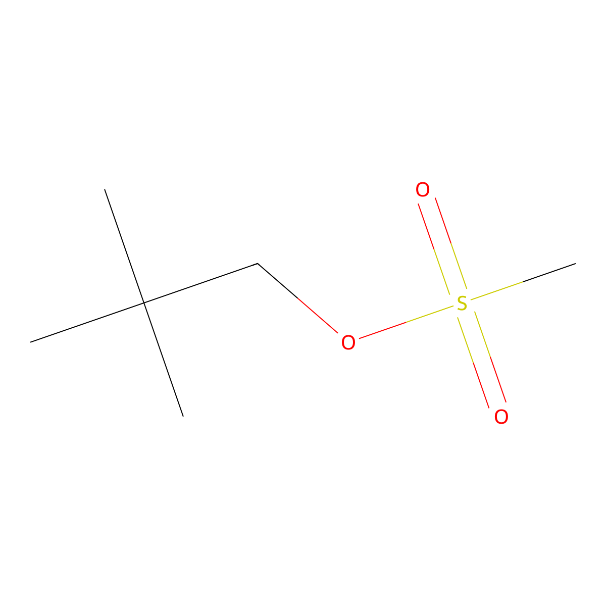 2,2-Dimethylpropyl methanesulfonate molecular structure, CAS 16427-42-2