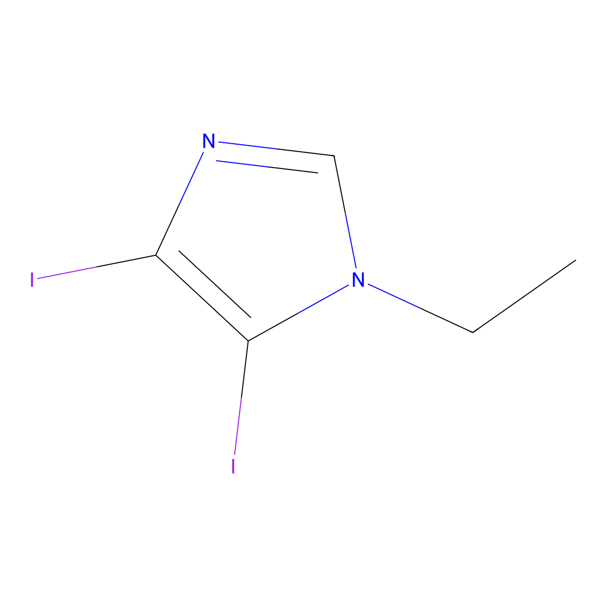 1-Ethyl-4,5-diiodo-1H-imidazole molecular structure, CAS 1642814-75-2
