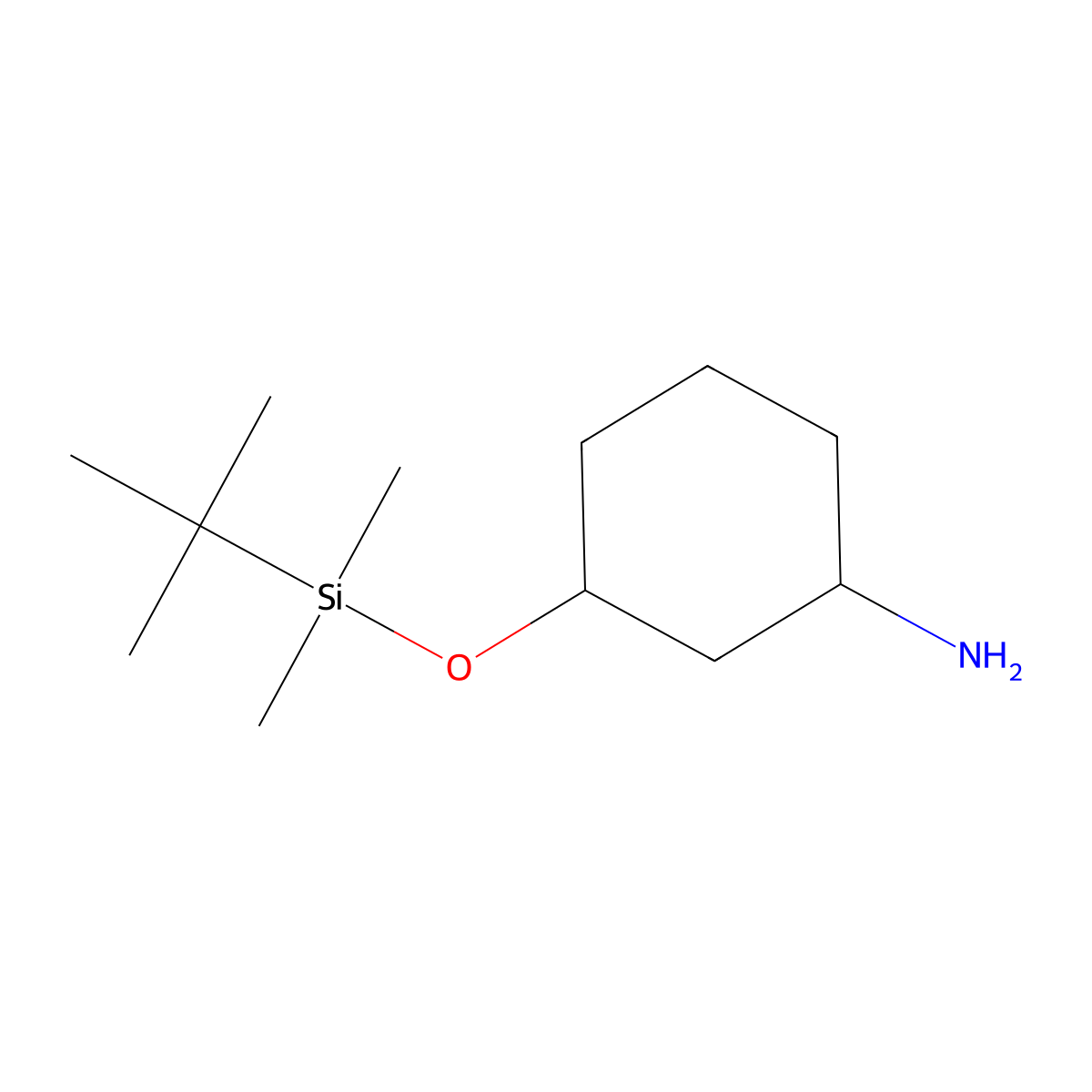 3-((tert-Butyldimethylsilyl)oxy)cyclohexanamine molecular structure, CAS 1642816-19-0