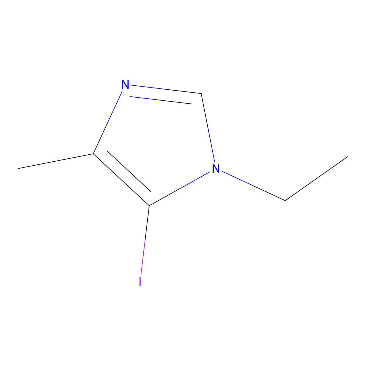 1-ethyl-5-iodo-4-methyl-1H-imidazole molecular structure, CAS 1642818-38-9
