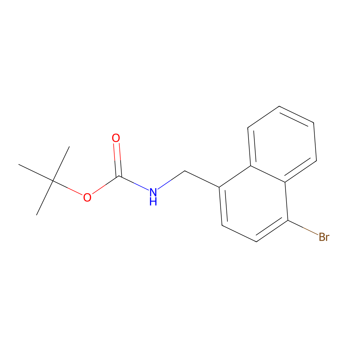 tert-Butyl ((4-bromonaphthalen-1-yl)methyl)carbamate molecular structure, CAS 1642868-97-0