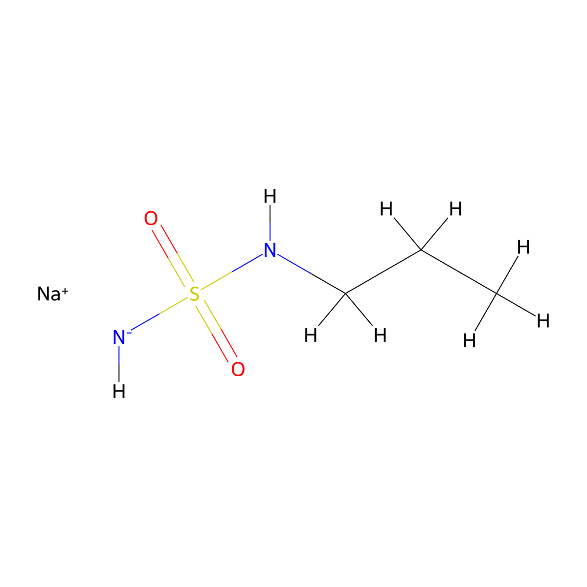 n-propylsulfamide sodium salt molecular structure, CAS 1642873-03-7