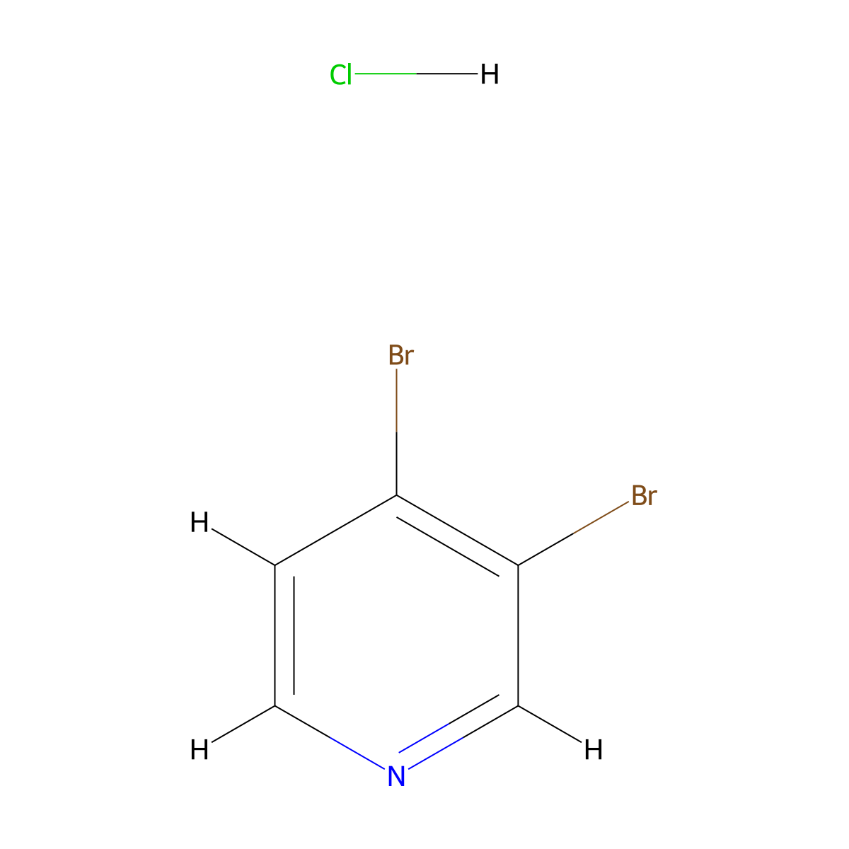 3,4-Dibromopyridine hydrochloride molecular structure, CAS 1642893-05-7