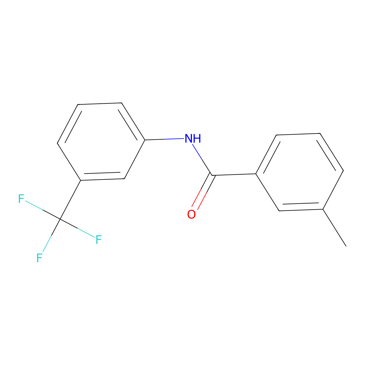 3-methyl-N-[3-(trifluoromethyl)phenyl]benzamide molecular structure, CAS 164290-78-2