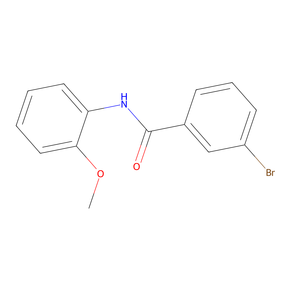 3-bromo-N-(2-methoxyphenyl)benzamide molecular structure, CAS 164290-79-3