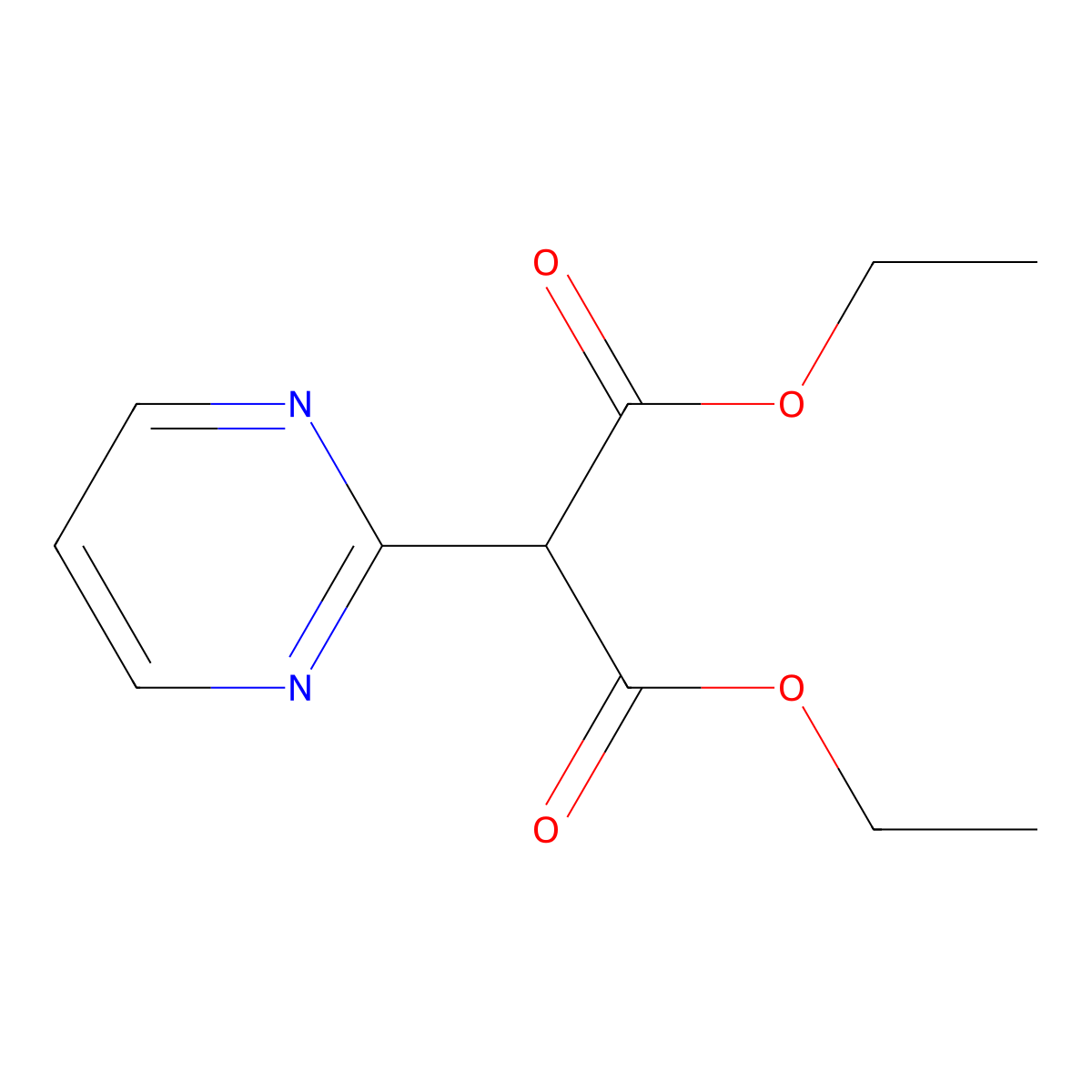 Diethyl (pyrimidin-2-yl)propanedioate molecular structure, CAS 164296-40-6