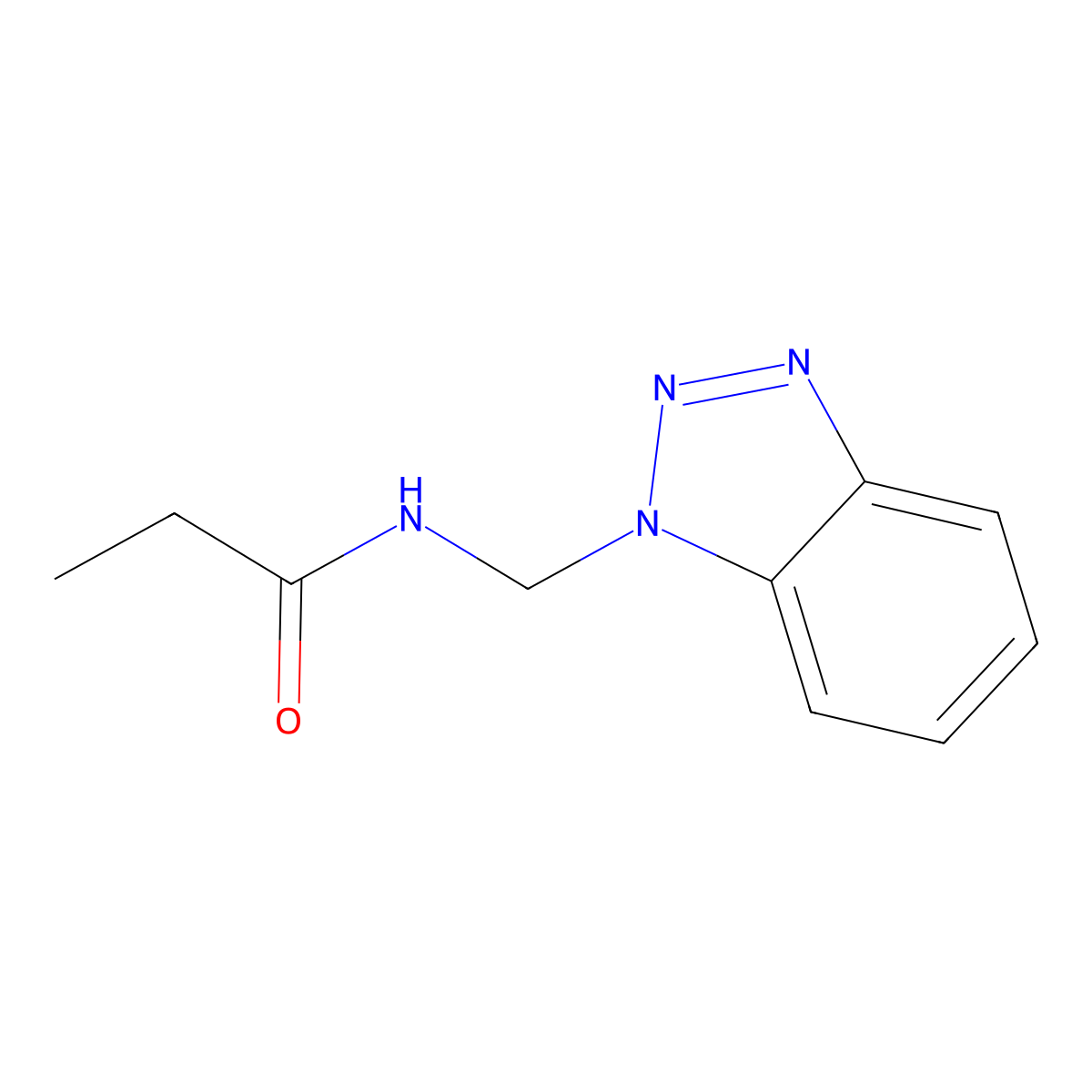N-(benzotriazol-1-ylmethyl)propanamide molecular structure, CAS 164299-68-7