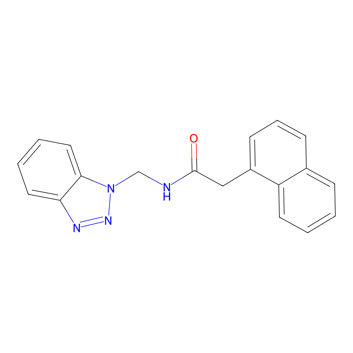N-(1H-1,2,3-Benzotriazol-1-ylmethyl)-2-(naphthalen-1-yl)acetamide molecular structure, CAS 164299-69-8
