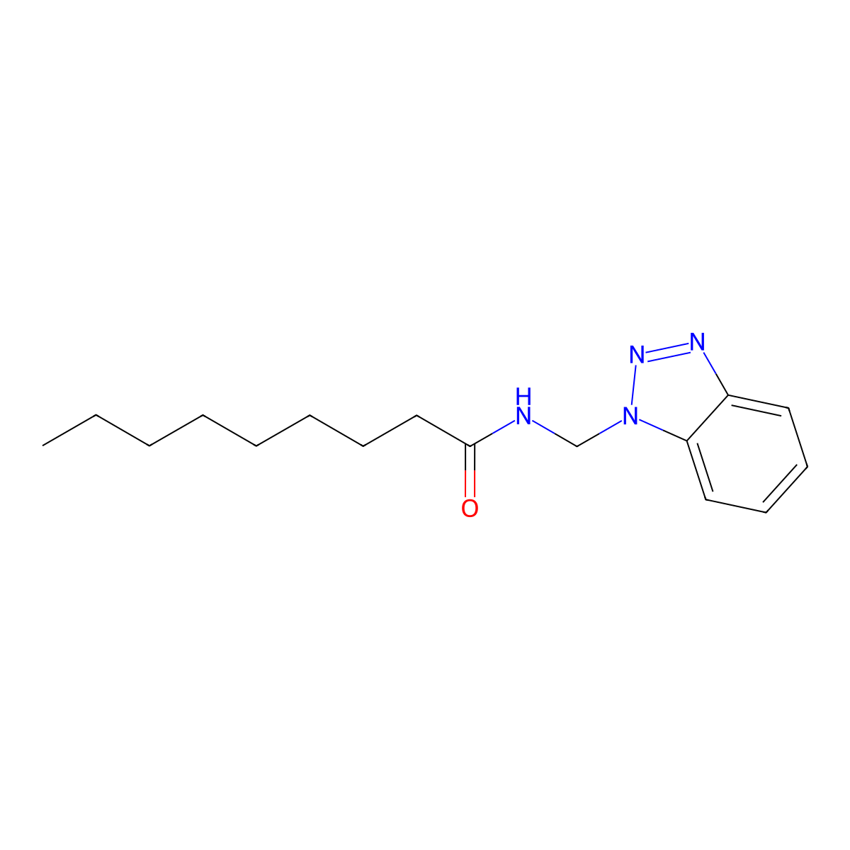 N-(benzotriazol-1-ylmethyl)nonanamide molecular structure, CAS 164299-70-1