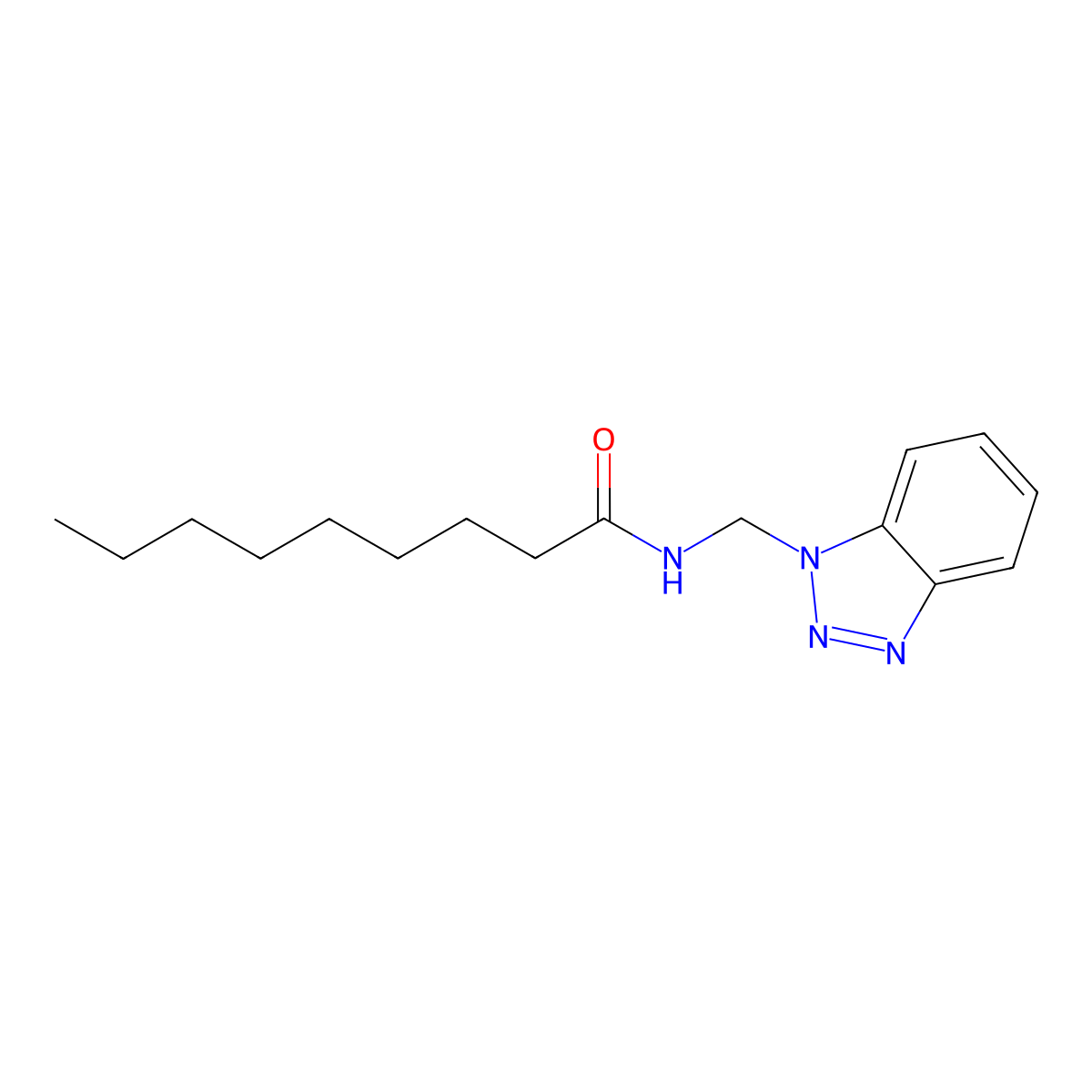 N-(benzotriazol-1-ylmethyl)nonanamide molecular structure, CAS 164299-70-1