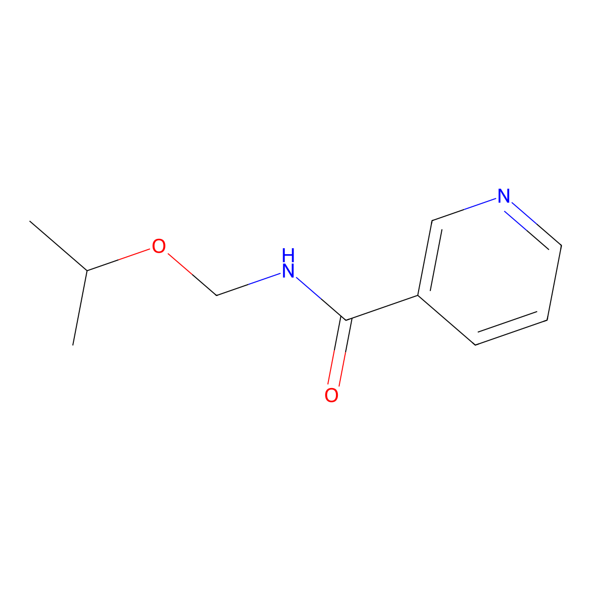 N-[(Propan-2-yloxy)methyl]pyridine-3-carboxamide molecular structure, CAS 164299-78-9