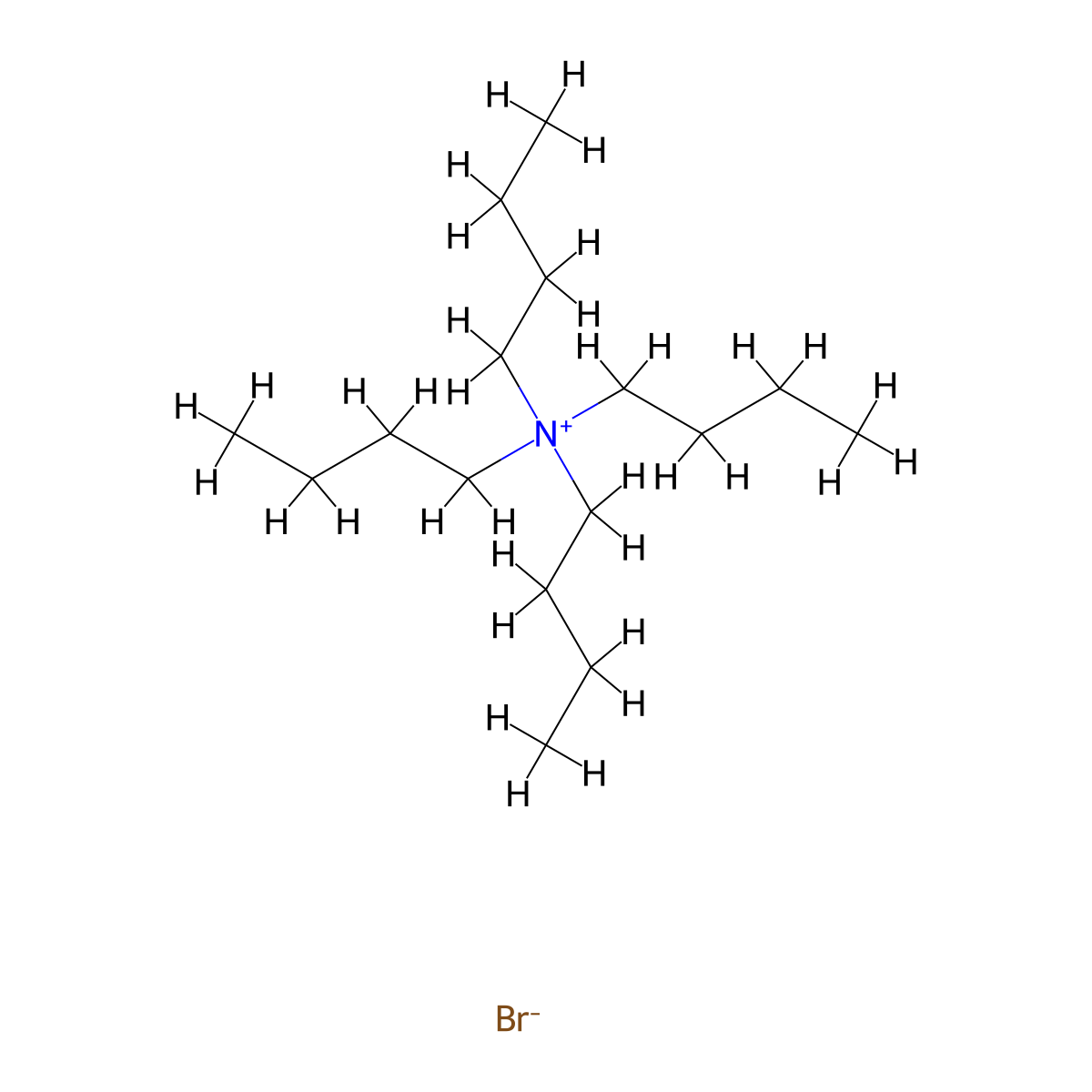 Tetrabutylammonium Bromide molecular structure, CAS 1643-19-2
