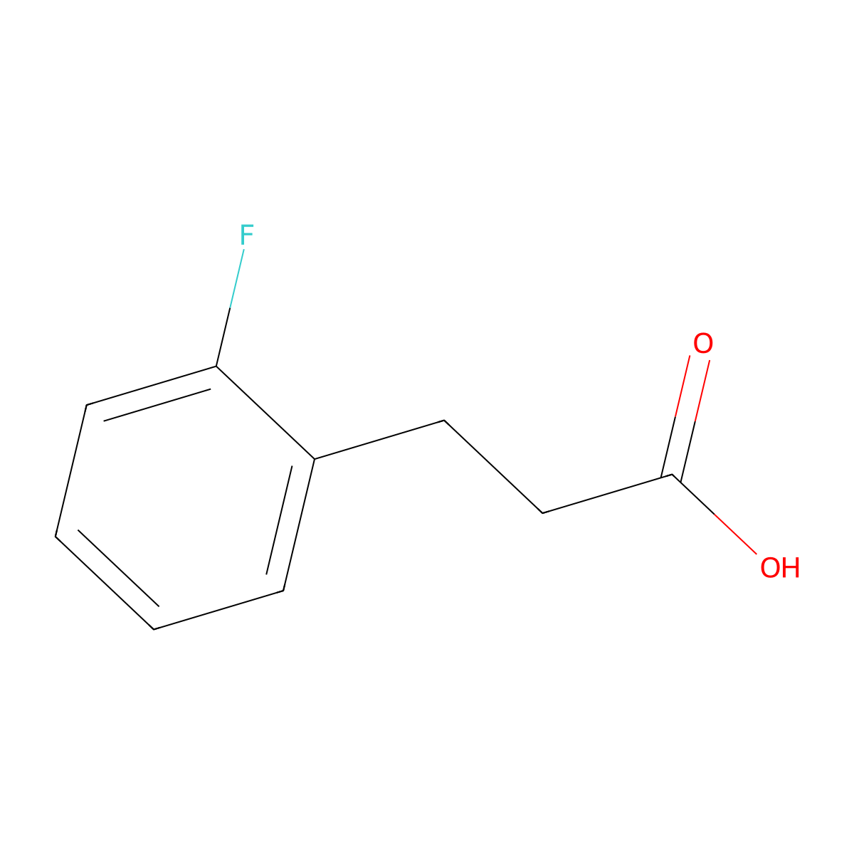 3-(2-Fluorophenyl)propanoic acid molecular structure, CAS 1643-26-1