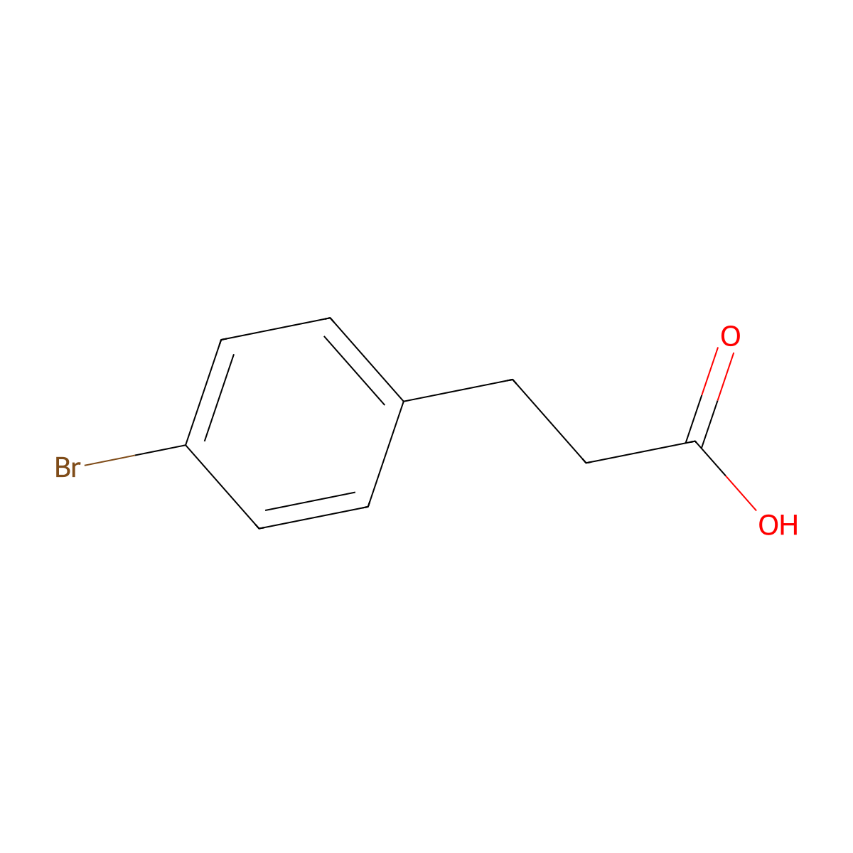 3-(4-Bromophenyl)propionic acid molecular structure, CAS 1643-30-7