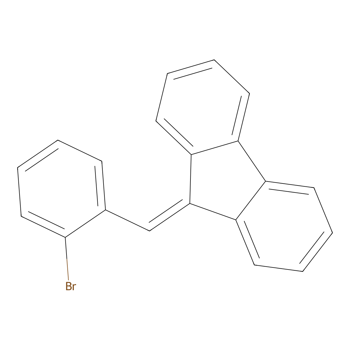 9-[(2-Bromophenyl)methylidene]fluorene molecular structure, CAS 1643-48-7