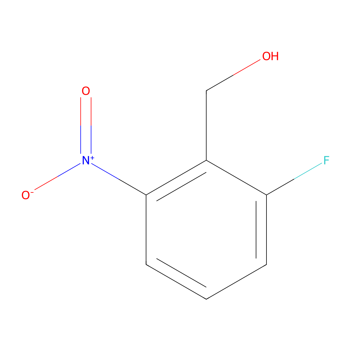 (2-Fluoro-6-nitrophenyl)methanol molecular structure, CAS 1643-60-3