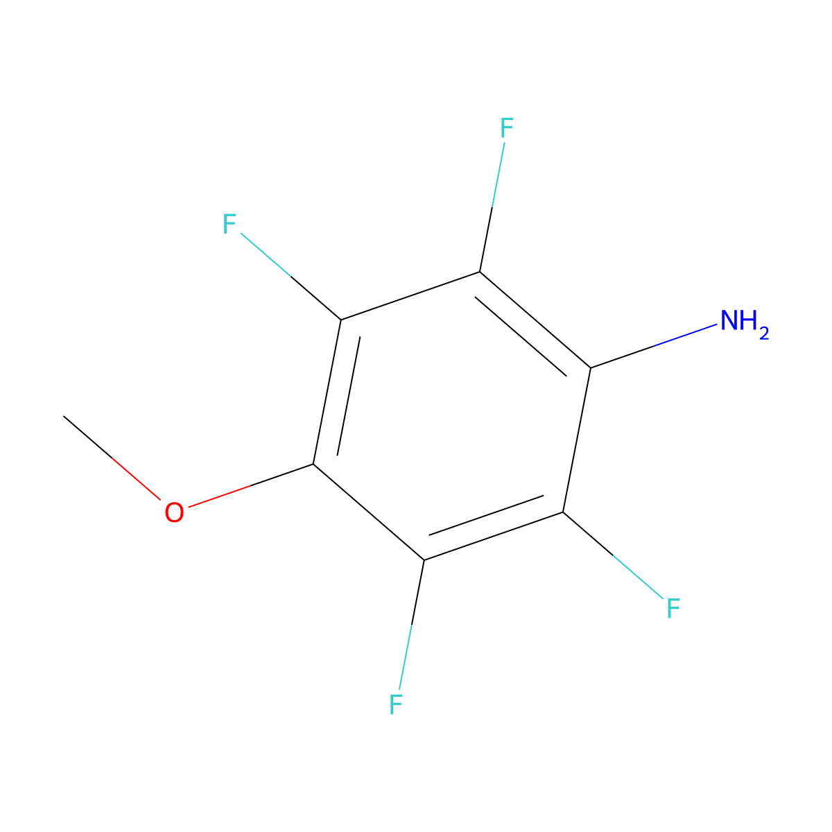 2,3,5,6-Tetrafluoro-4-methoxyaniline molecular structure, CAS 1643-71-6