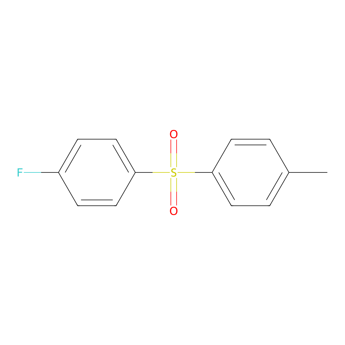1-Fluoro-4-((4-methylphenyl)sulphonyl)benzene molecular structure, CAS 1643-97-6