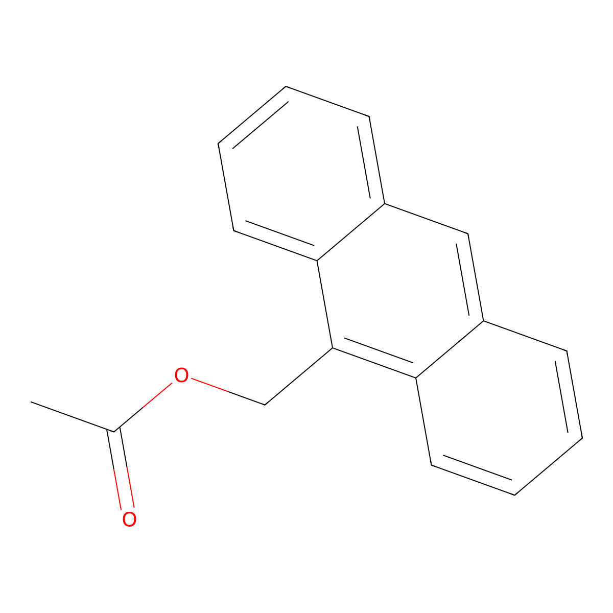 9-Anthracenemethanol, acetate molecular structure, CAS 16430-32-3
