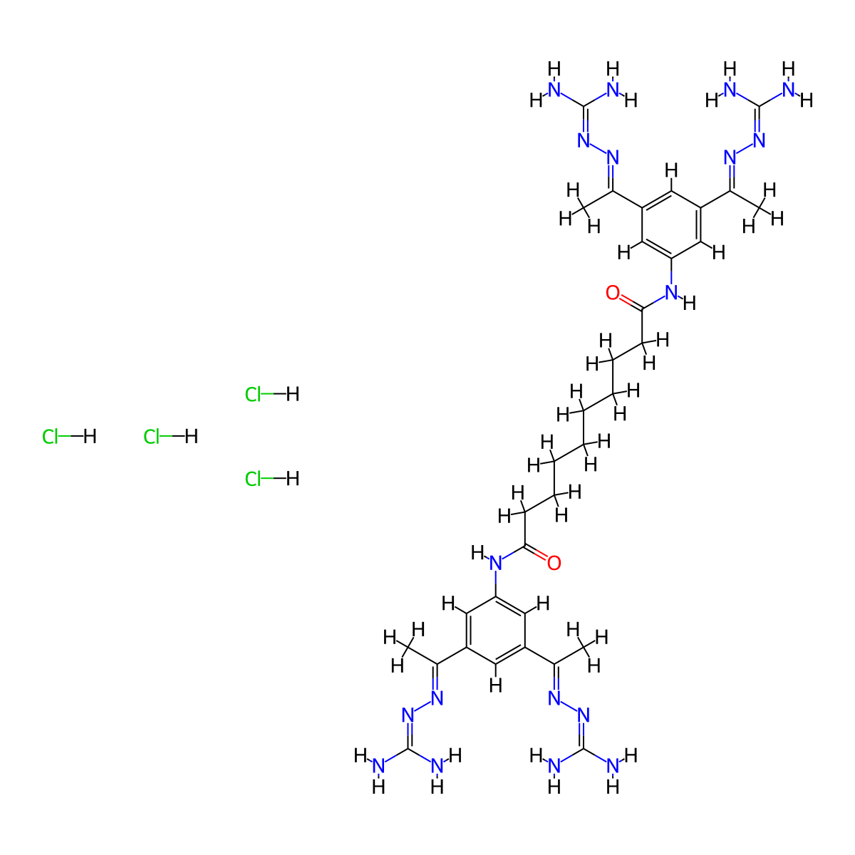 Semapimod hydrochloride molecular structure, CAS 164301-51-3