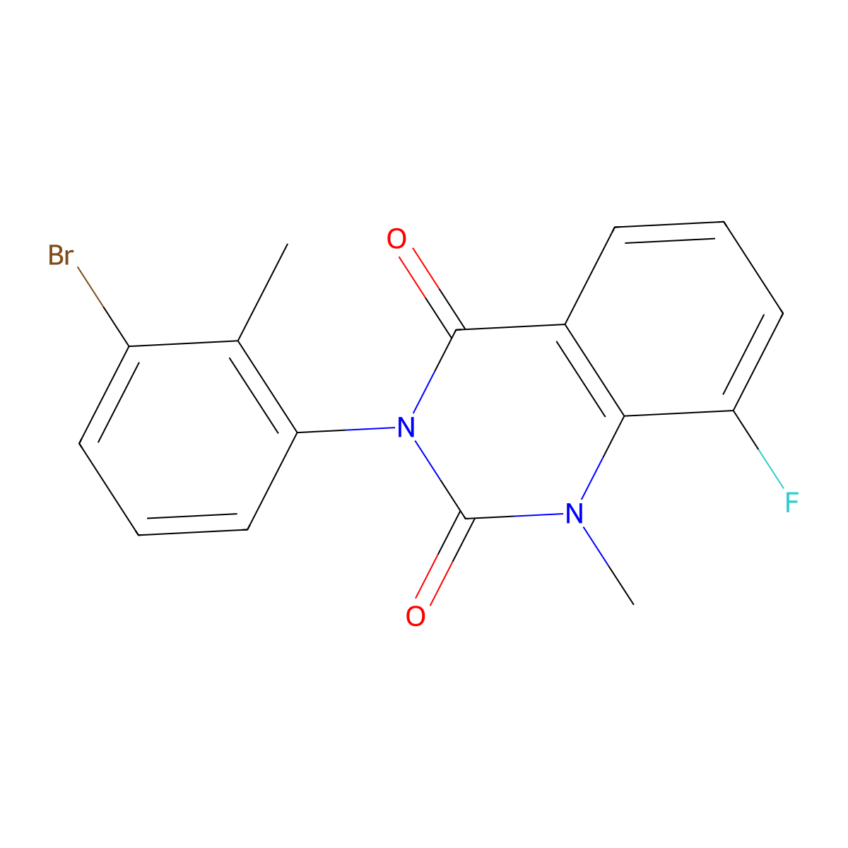3-(3-Bromo-2-methylphenyl)-8-fluoro-1-methyl-1,2,3,4-tetrahydroquinazoline-2,4-dione molecular structure, CAS 1643136-30-4