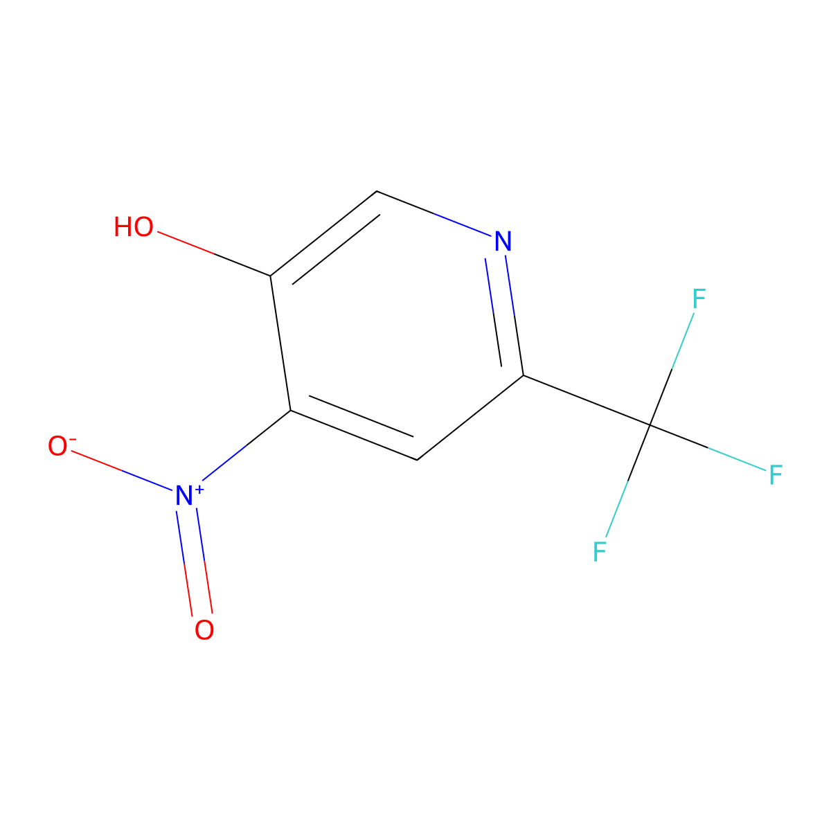 4-Nitro-6-(trifluoromethyl)pyridin-3-ol molecular structure, CAS 1643140-19-5