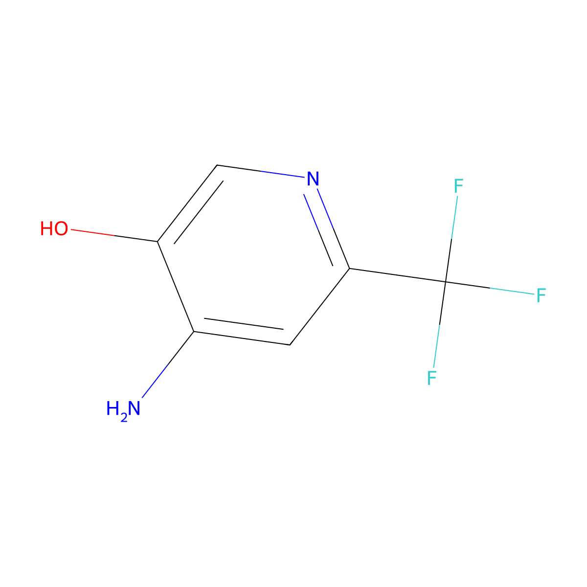 4-Amino-6-(trifluoromethyl)pyridin-3-ol molecular structure, CAS 1643140-20-8
