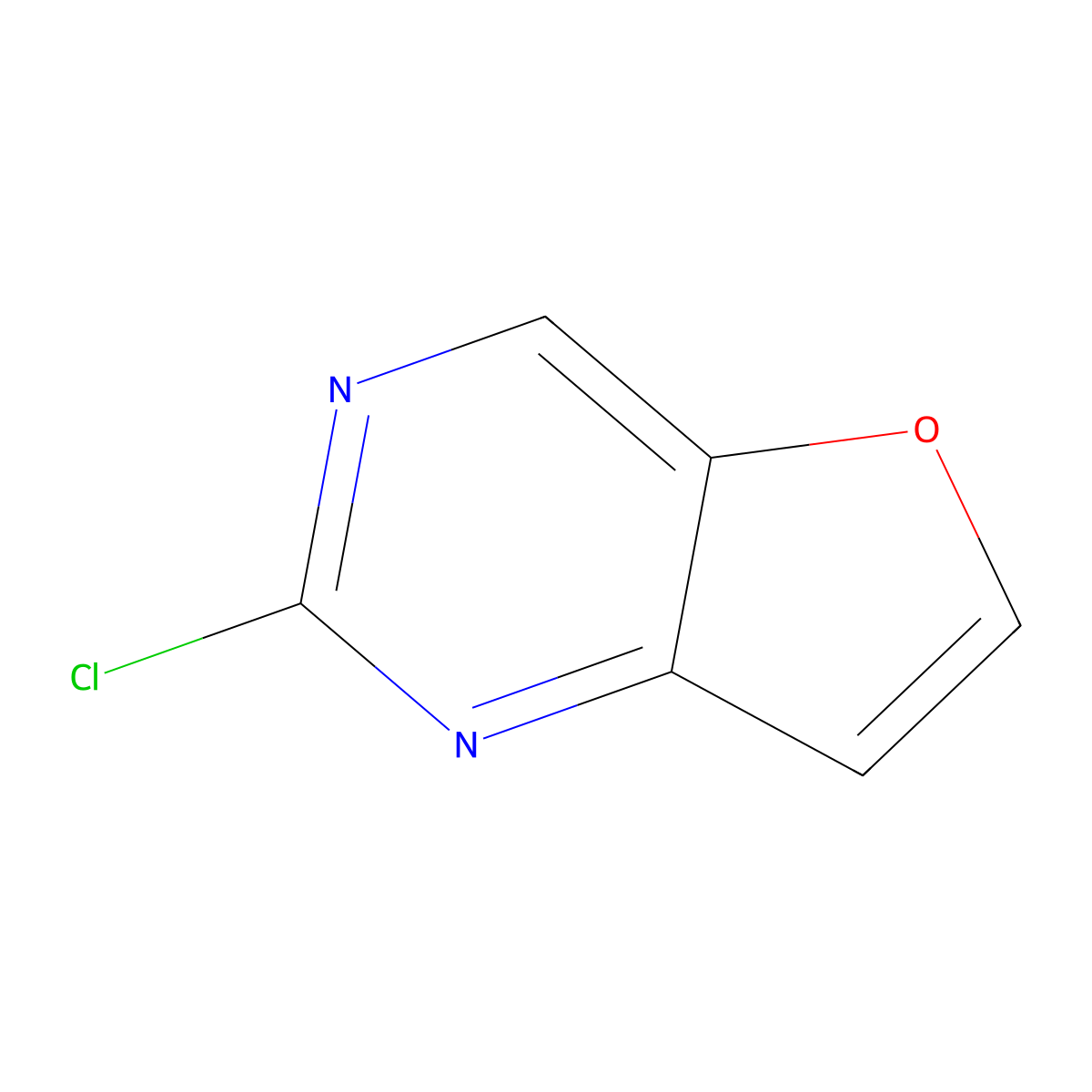 2-Chlorofuro[3,2-d]pyrimidine molecular structure, CAS 1643142-50-0