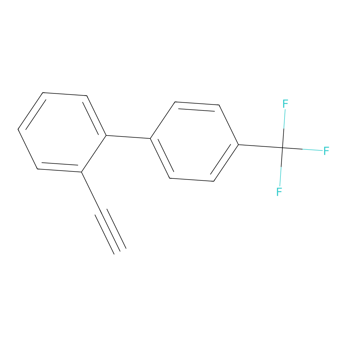 1-(2-Ethynylphenyl)-4-(trifluoromethyl)benzene molecular structure, CAS 1643175-15-8