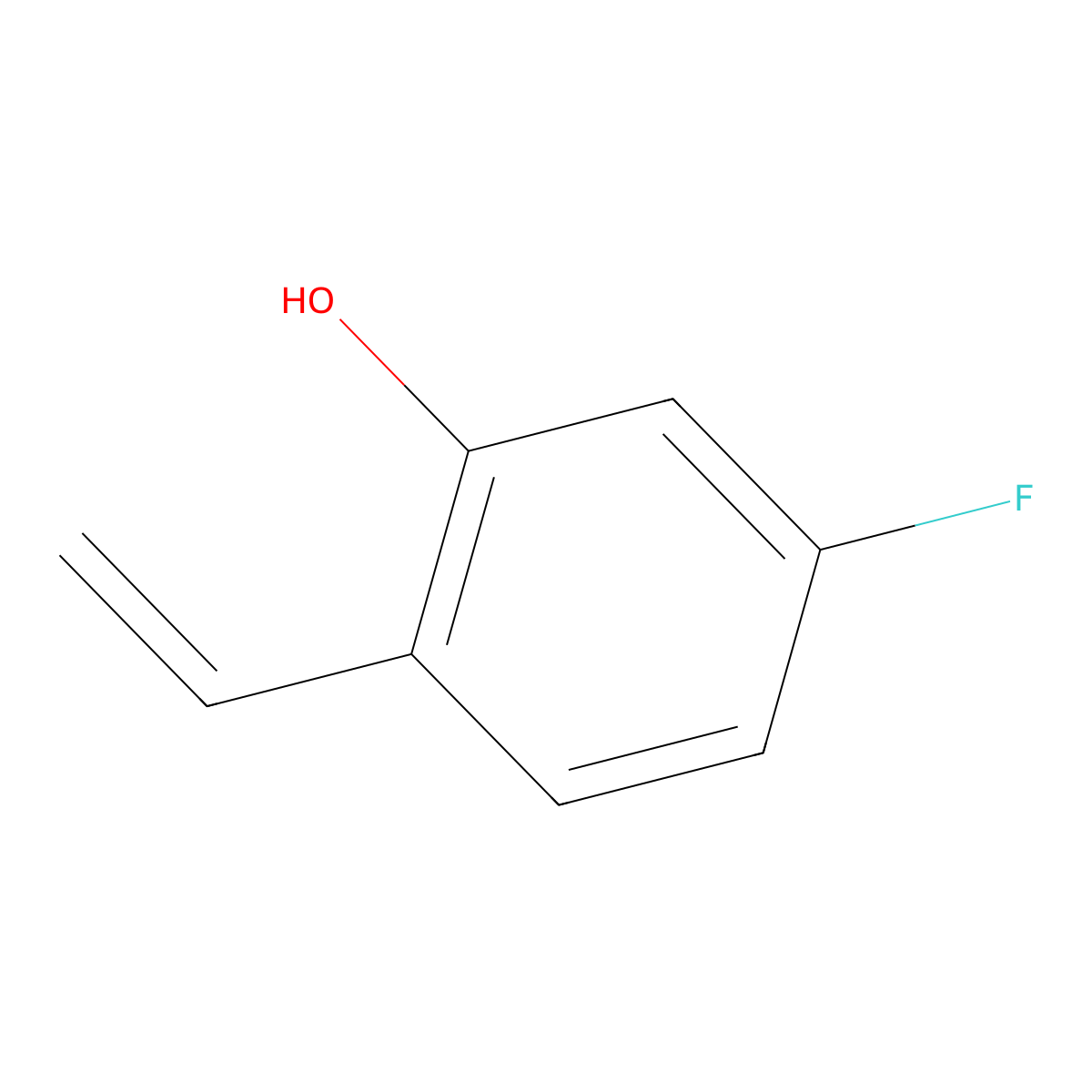 2-Ethenyl-5-fluorophenol molecular structure, CAS 1643177-38-1
