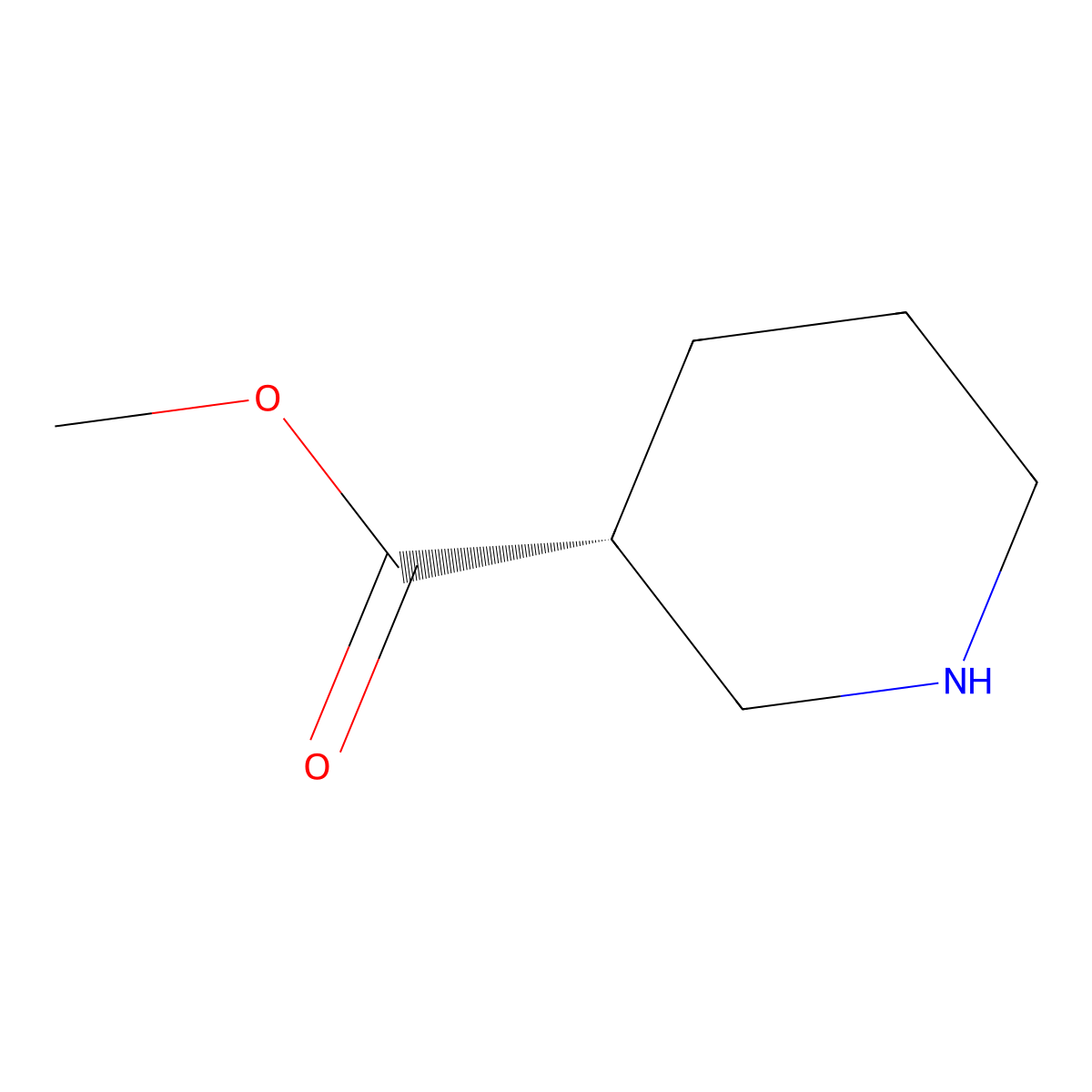 Methyl (3R)-3-piperidinecarboxylate molecular structure, CAS 164323-85-7