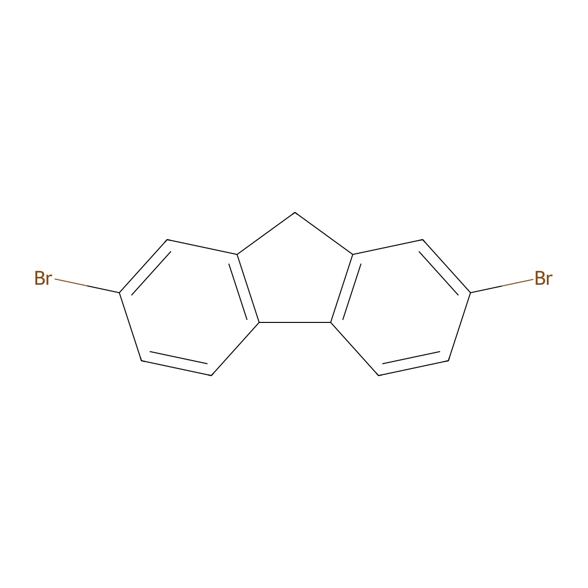 2,7-Dibromofluorene molecular structure, CAS 16433-88-8